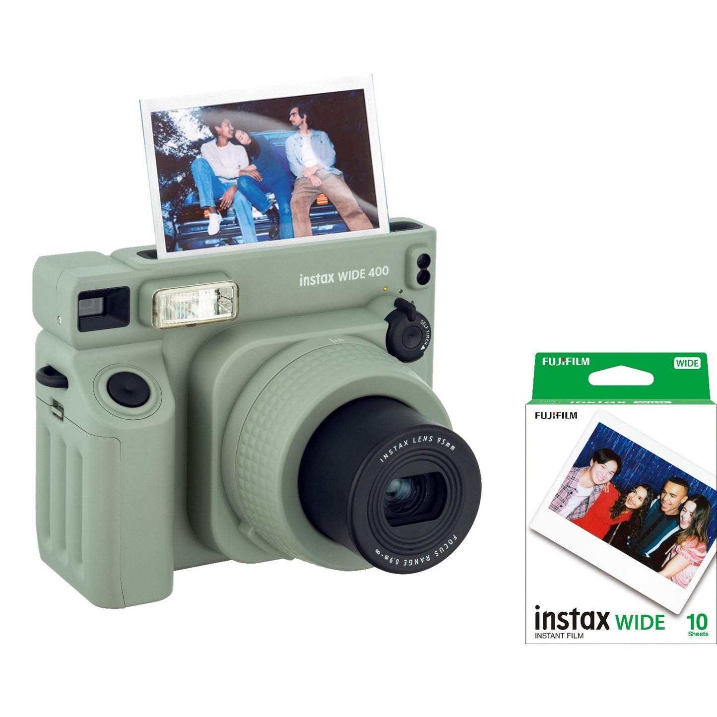 INSTAX WIDE 400 CAMERA BUNDLE W/ 10 COUNT FILM