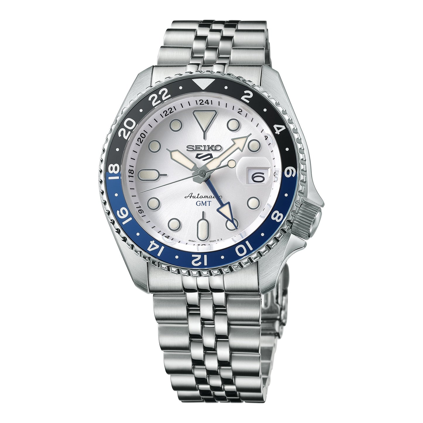 MEN'S SEIKO 5 SPORTS SKX GMT STAINLESS STEEL WATCH, DIAL