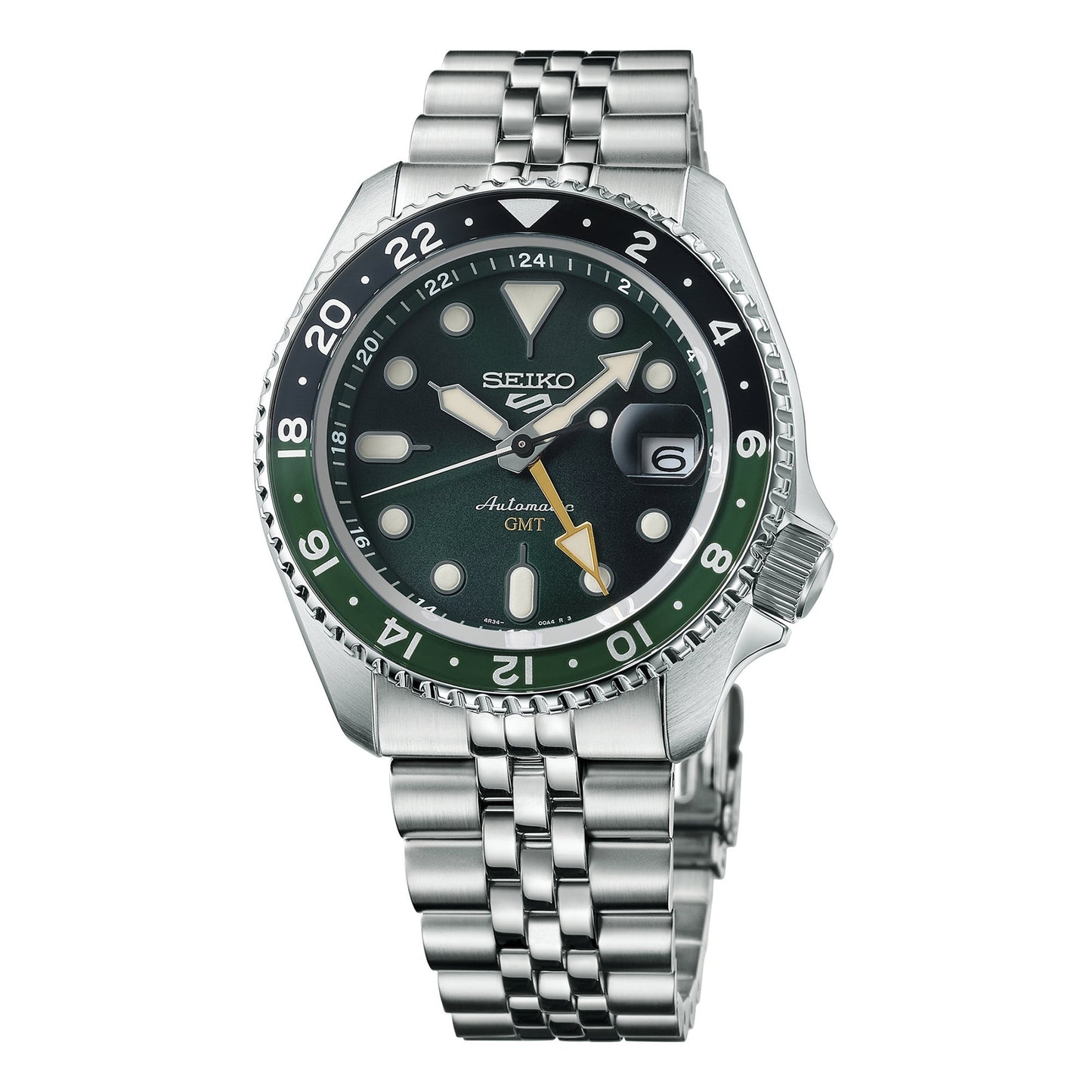 MEN'S SEIKO 5 SPORTS SKX GMT STAINLESS STEEL WATCH, DIAL