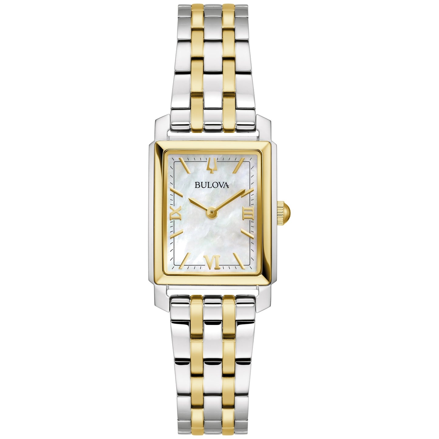 LADIES' SUTTON STAINLESS STEEL WATCH, MOTHER-OF-PEARL DIAL