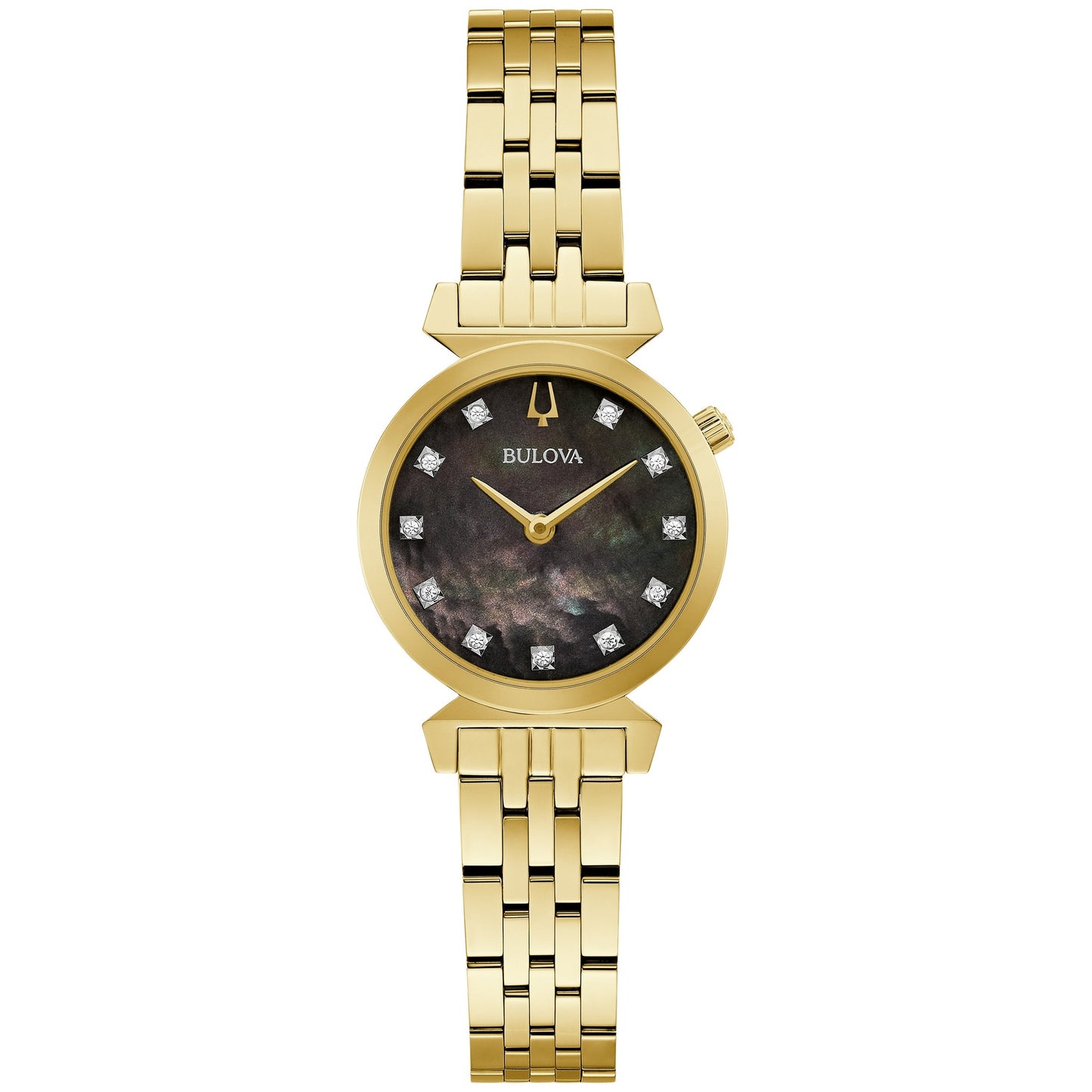 LADIES' REGATTA STAINLESS STEEL RECTANGLE WATCH, MOP DIAL
