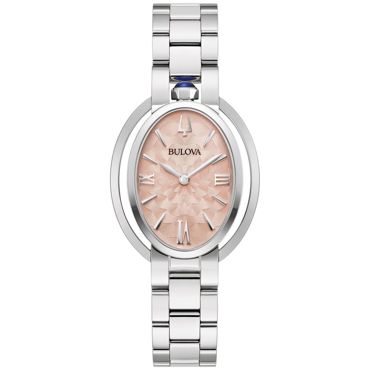 LADIES' RUBAIYAT STAINLESS STEEL OVAL WATCH, DIAL