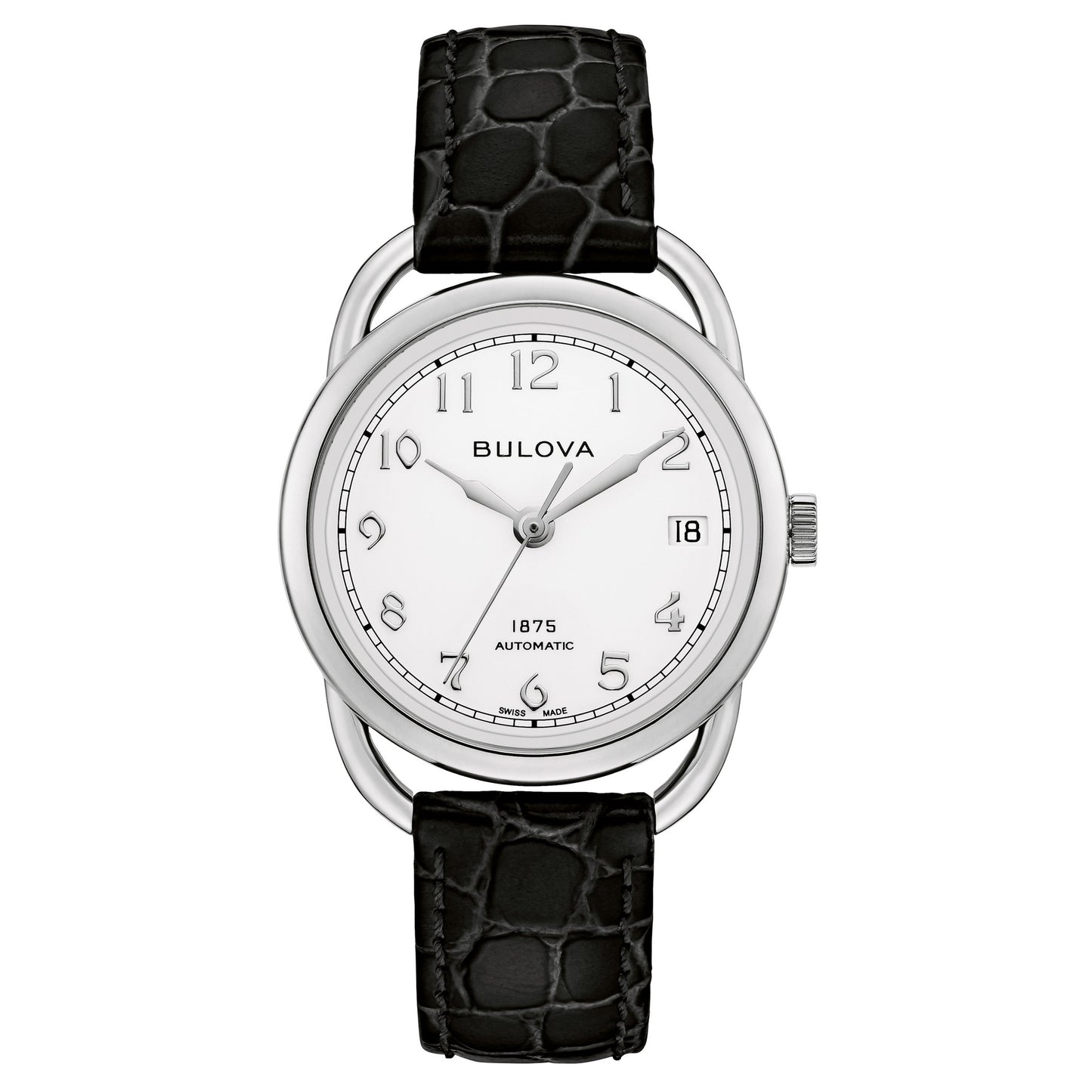 LADIES' JOSEPH BULOVA COMMODORE AUTOMATIC LEATHER STRAP WATCH, DIAL