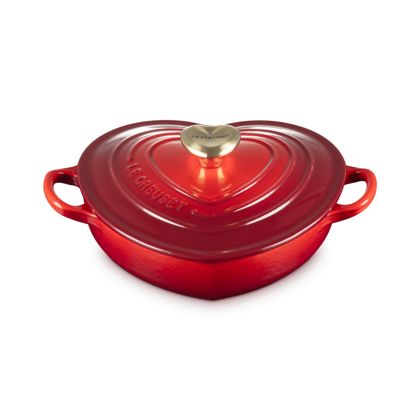 SHALLOW HEART CAST IRON COCOTTE W/ HEART KNOB