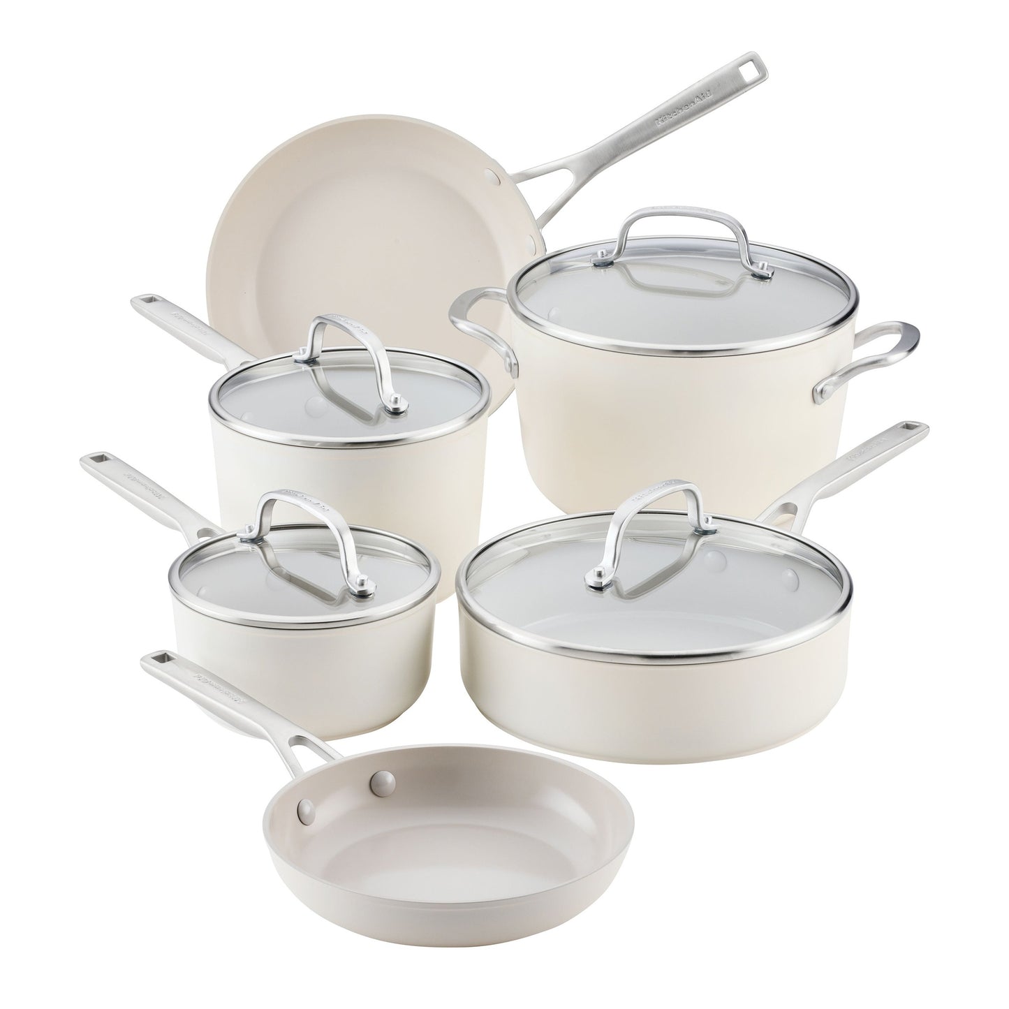 10PC HARD ANODIZED CERAMIC INDUCTION COOKWARE SET
