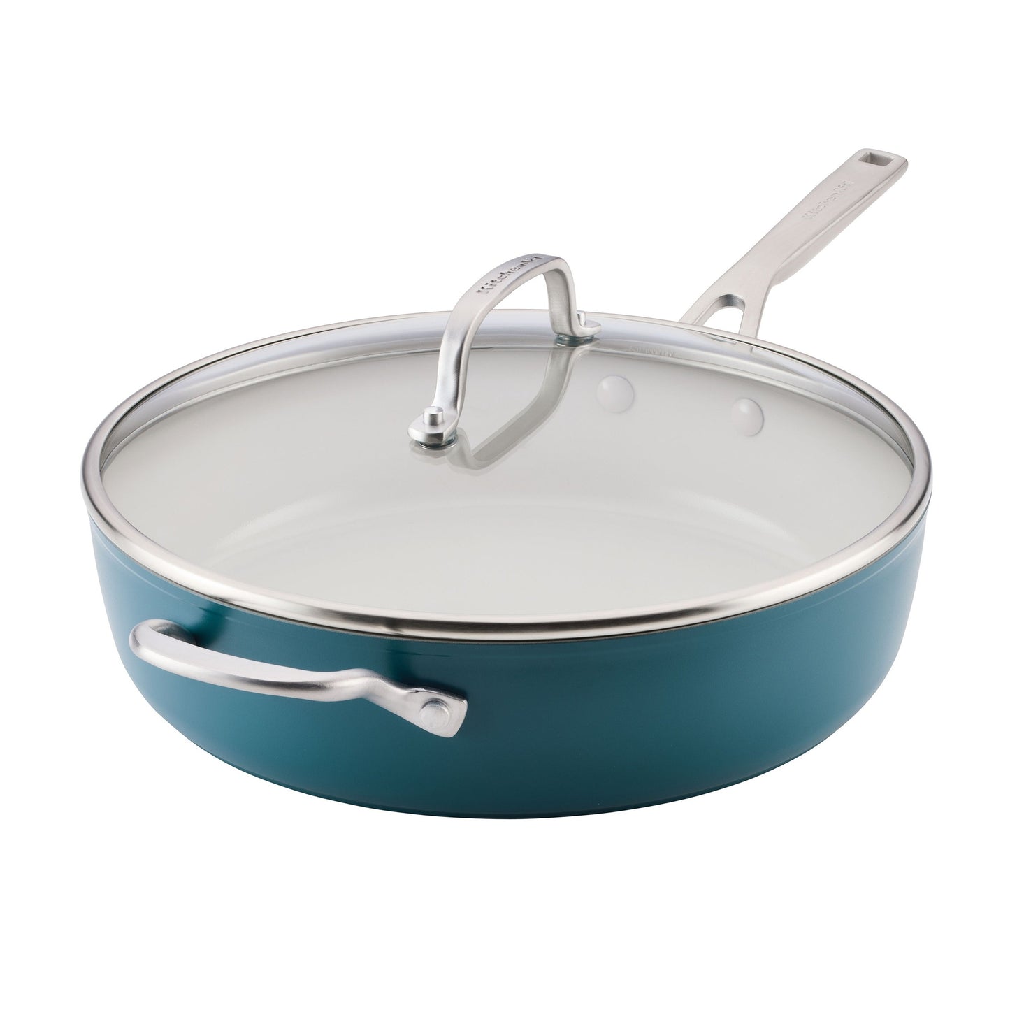 5QT HARD ANODIZED CERAMIC INDUCTION SAUTE PAN W/ LID & HANDLE