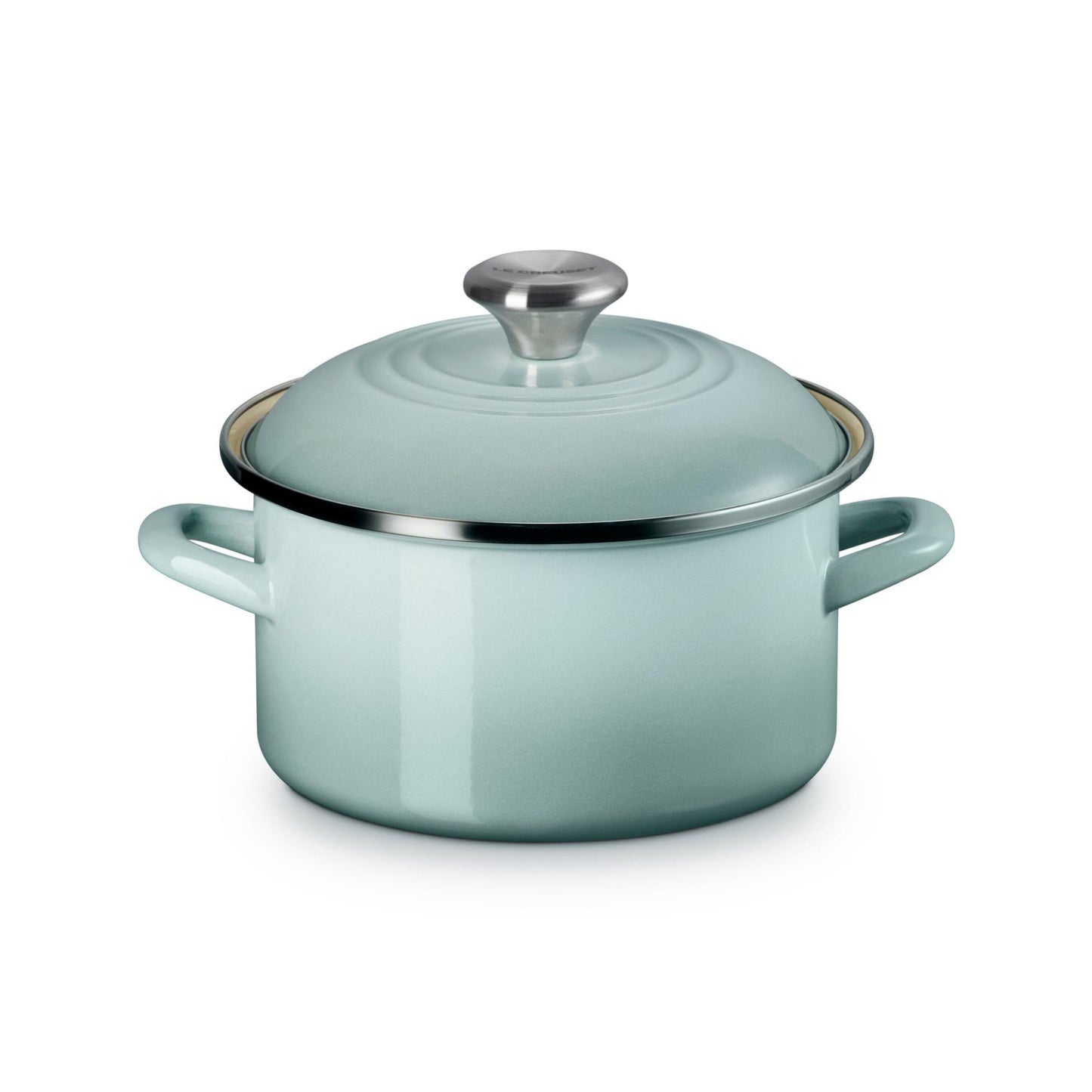 3.8QT ENAMEL ON STEEL COVERED PETITE STOCKPOT