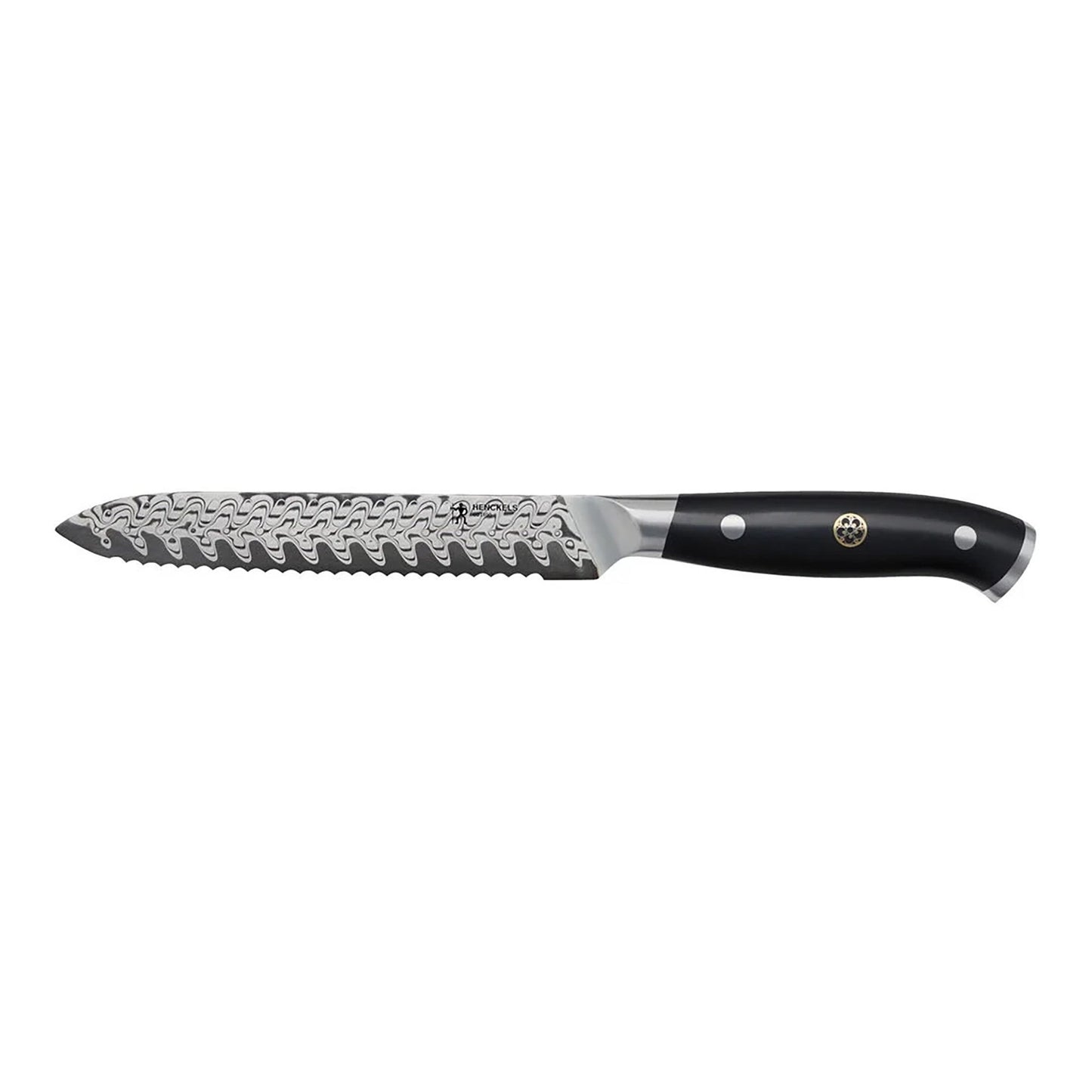 COMPASS DAMASCU 5" SERRATED UTILITY KNIFE