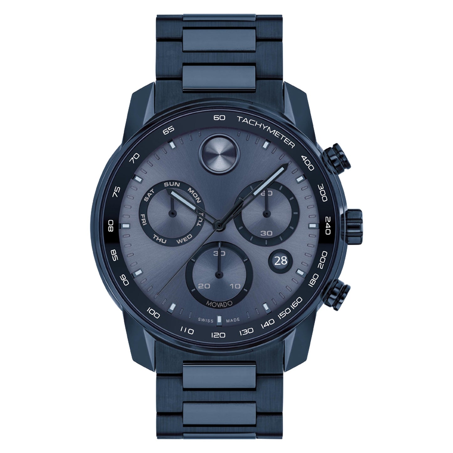 MENS BOLD VERSO CHRONOGRAPH DARK BLUE IP STAINLESS STEEL WATCH DARK BLUE DIAL