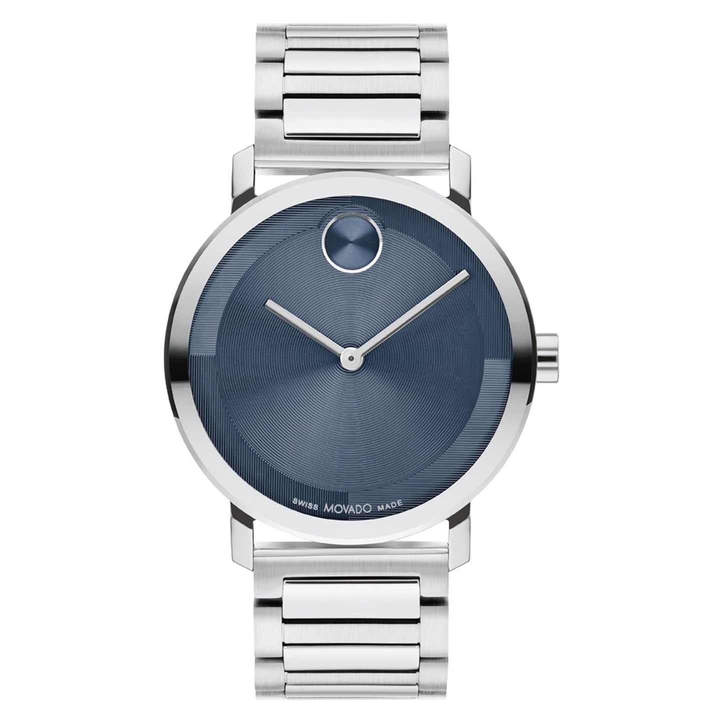 UNISEX BOLD EVOLUTION 2.0 SILVER-TONE STAINLESS STEEL WATCH DARK BLUE DIAL