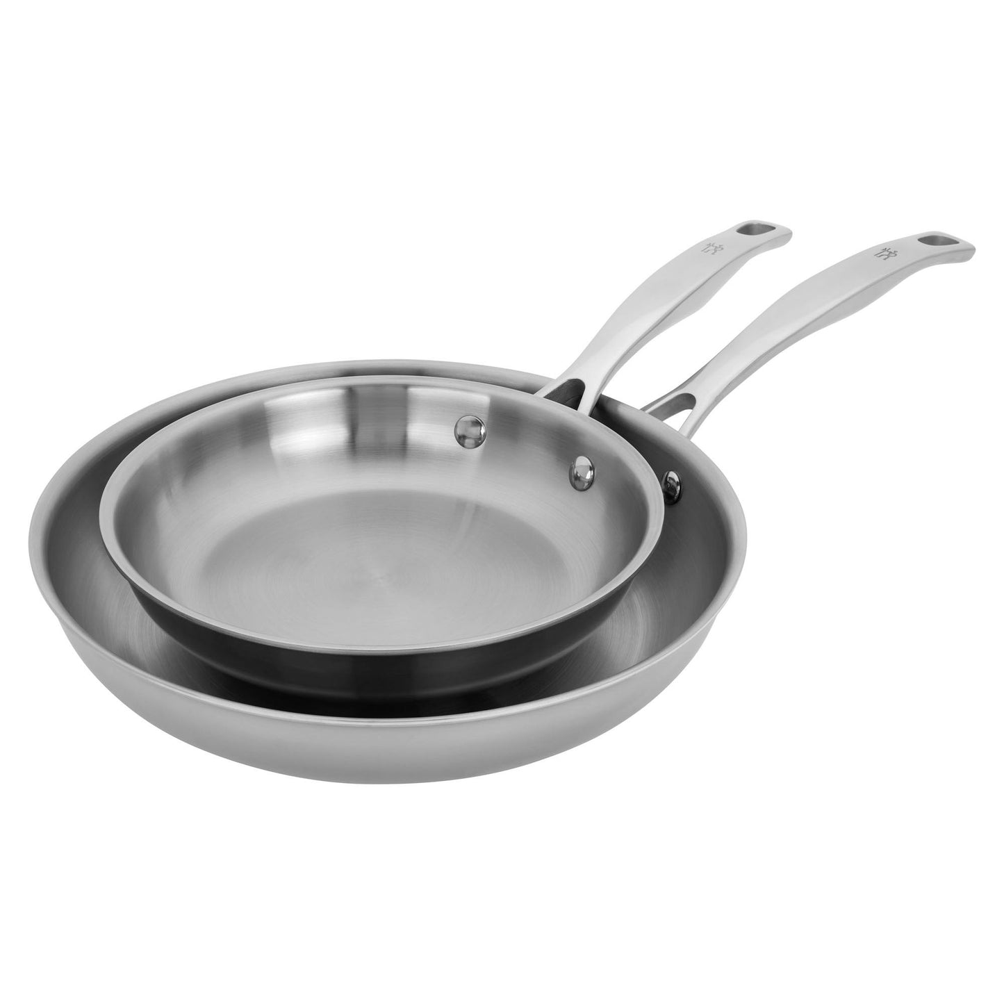 CLAD H3 2PC STAINLESS STEEL FRY PAN SET
