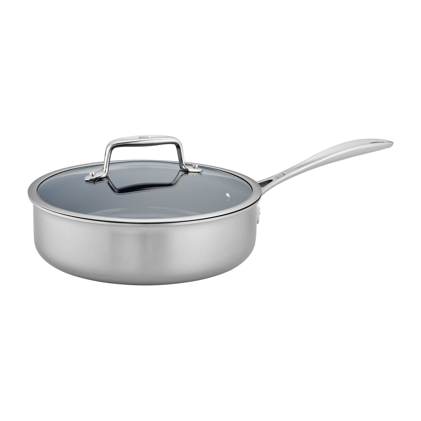 CLAD CFX 3QT NONSTICK STAINLESS STEEL CERAMIC SAUTE PAN W/ LID