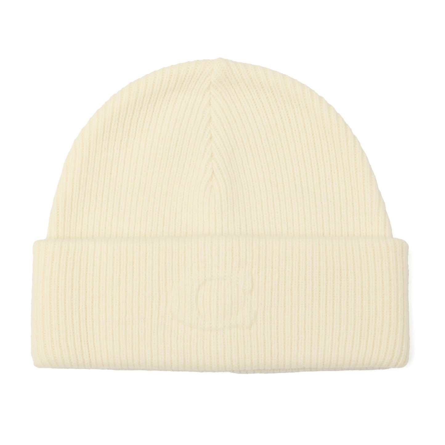 SIGNATURE EMBOSSED C KNIT BEANIE CHALK