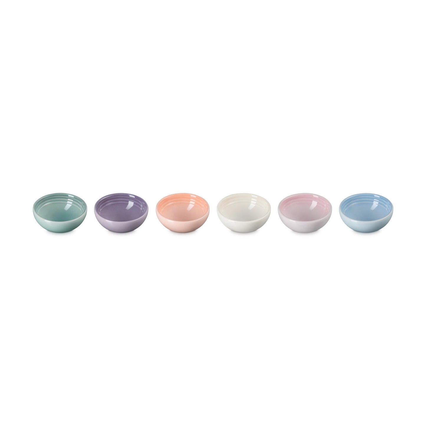 6PC VANCOUVER PINCH BOWL SET PASTEL MULTI-COLOR