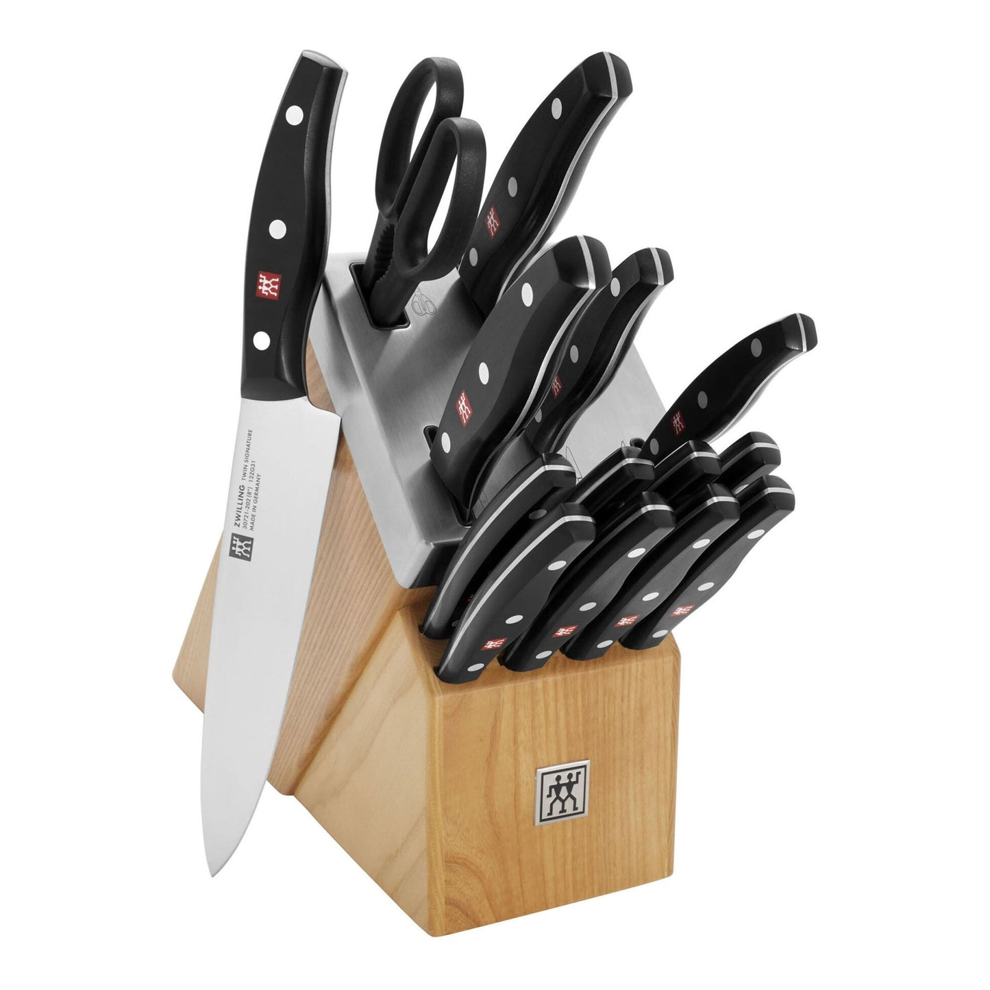 TWIN SIGNATURE 15PC SELF-SHARPENING KNIFE BLOCK SET NATURAL
