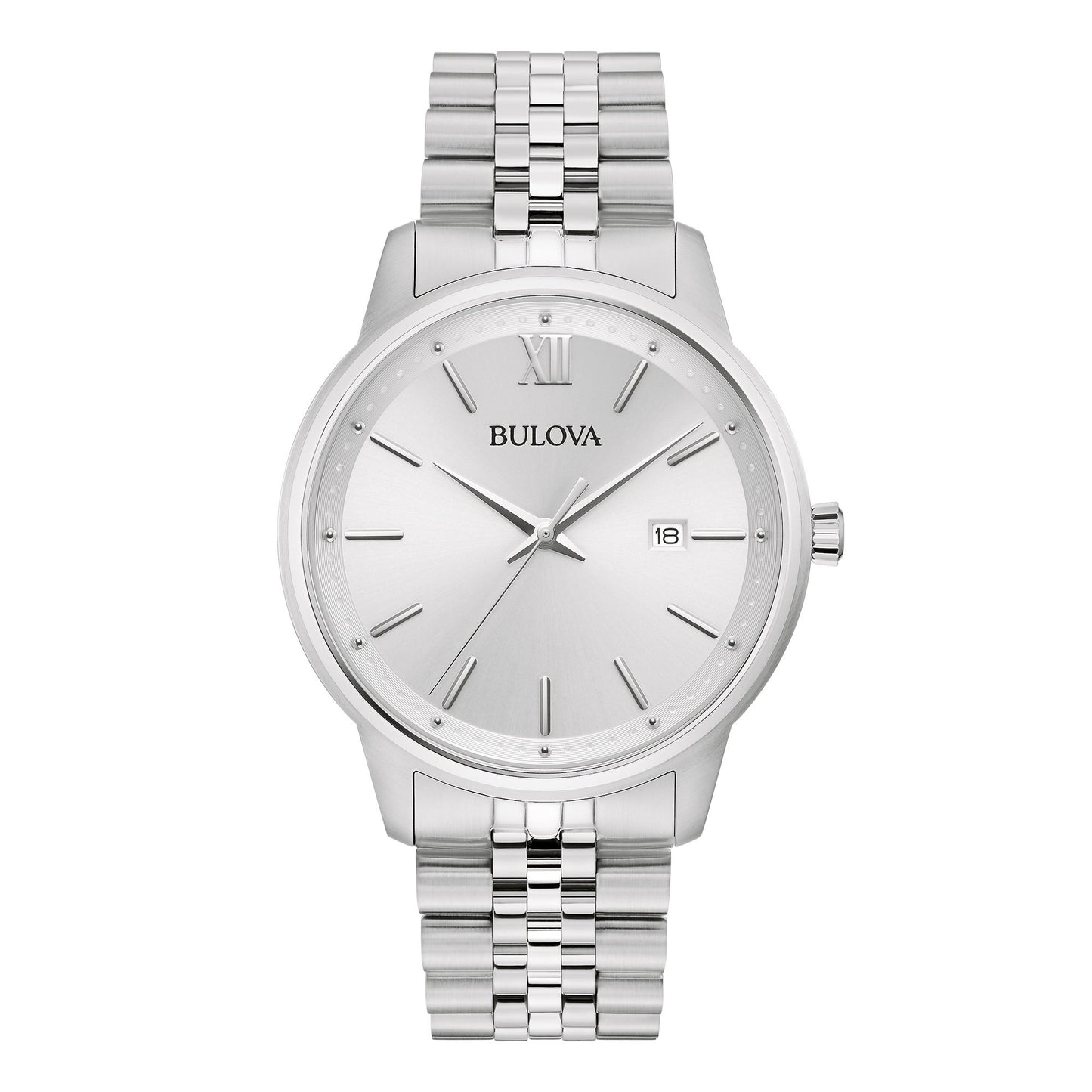 MENS CORPORATE EXCLUSIVE SILVER-TONE STAINLESS STEEL WATCH SILVER DIAL