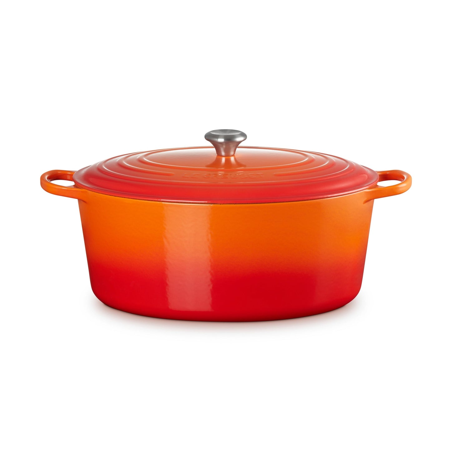 15.5QT SIGNATURE CAST IRON OVAL DUTCH OVEN, FLAME