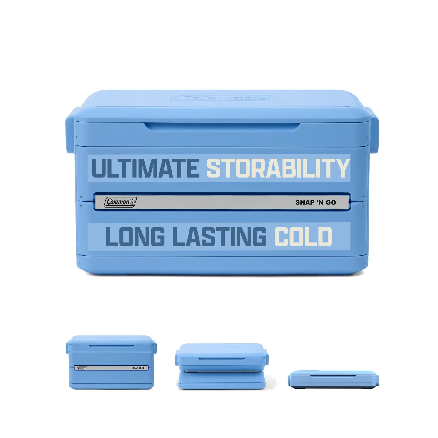 SNAP 'N GO 45QT COLLAPSIBLE COOLER, BLUE SKY