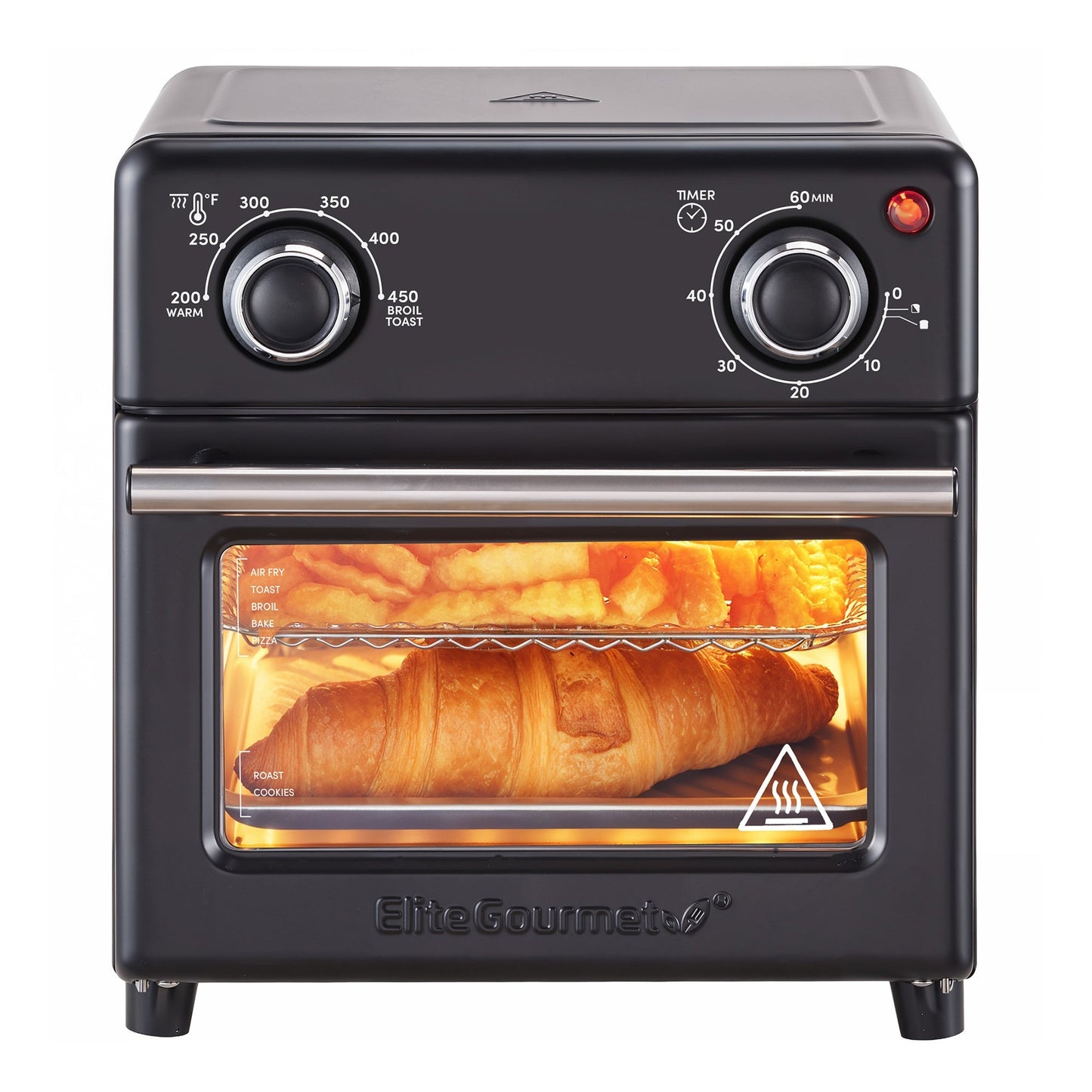 8.5QT COMPACT AIR FRYER TOASTER OVEN BLACK