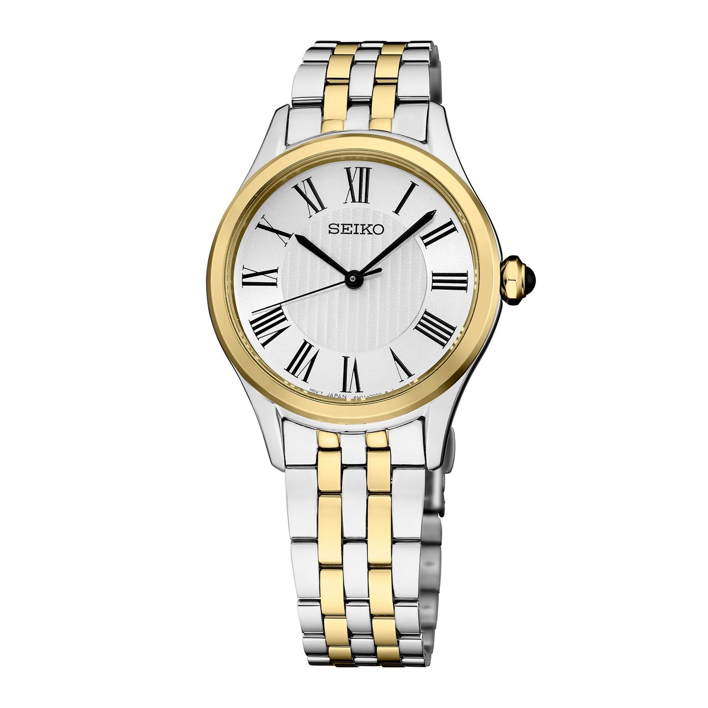 LADIES ESSENTIALS TWO-TONE STAINLESS STEEL WATCH SILVER DIAL