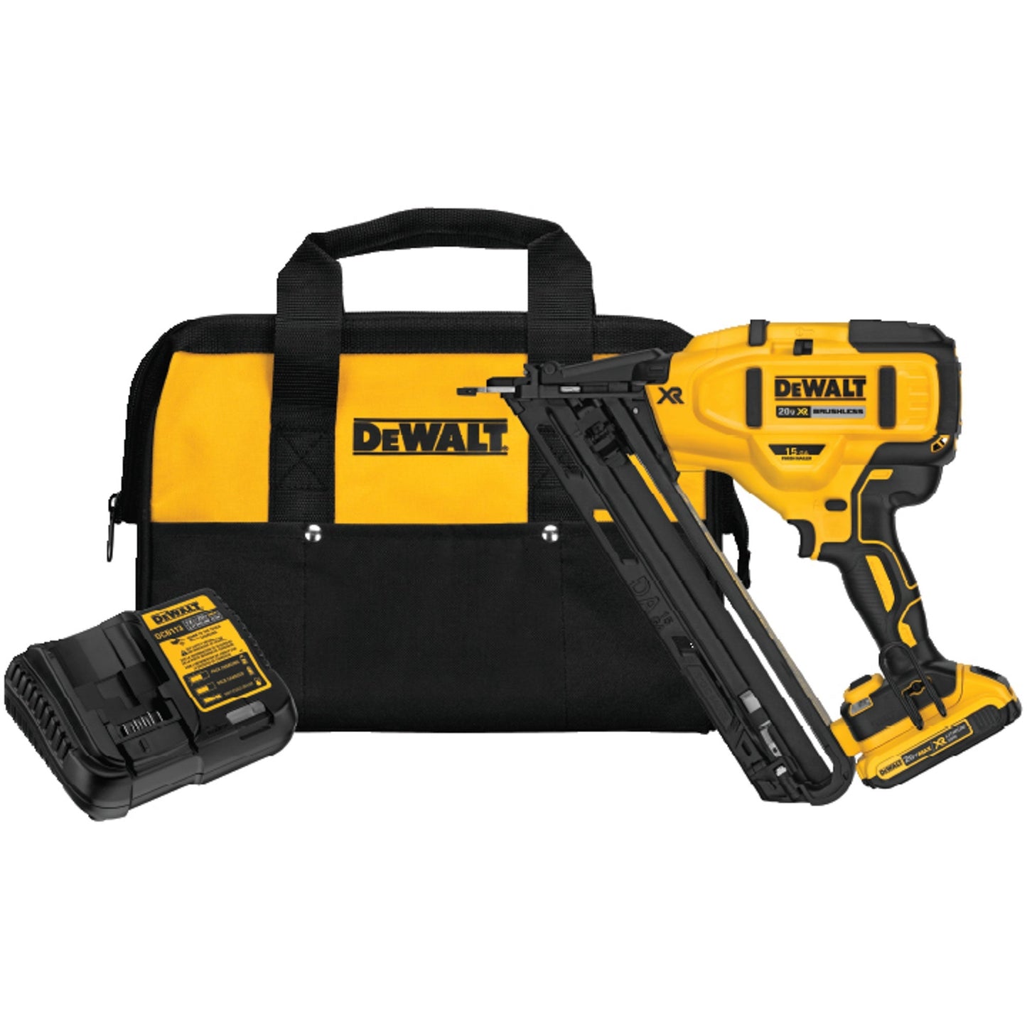 20V MAX XR CORDLESS 15 GAUGE ANGLED FINISH NAILER KIT