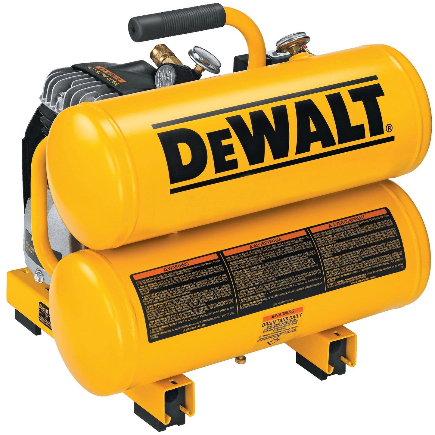 1.1HP CONTINUOUS 4 GALLON ELECTRIC HAND CARRY COMPRESSOR