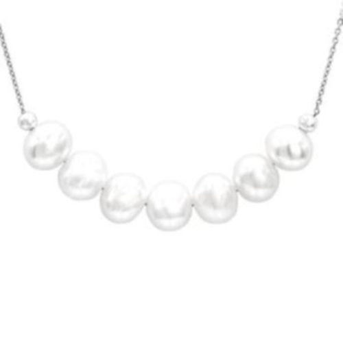 Antwerp Sterling Silver Seven Pearl Necklace