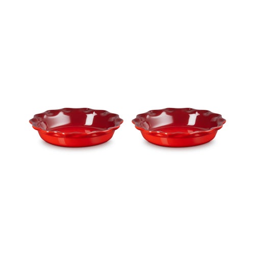 Set of 2 Heritage Pie Dishes Cerise