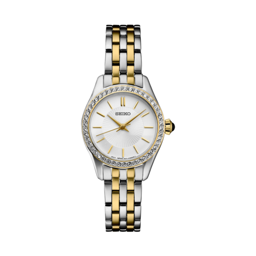 Seiko Ladies Essentials Crystal Two-Tone Stainless Steel Watch