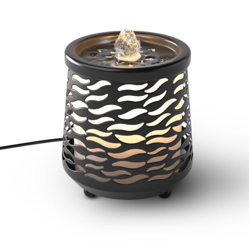 Indoor Relaxation Fountain with Light & Sound Black