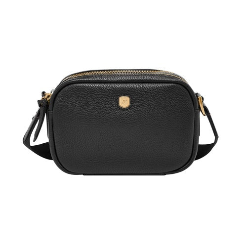 Danni Leather Crossbody Bag, Black