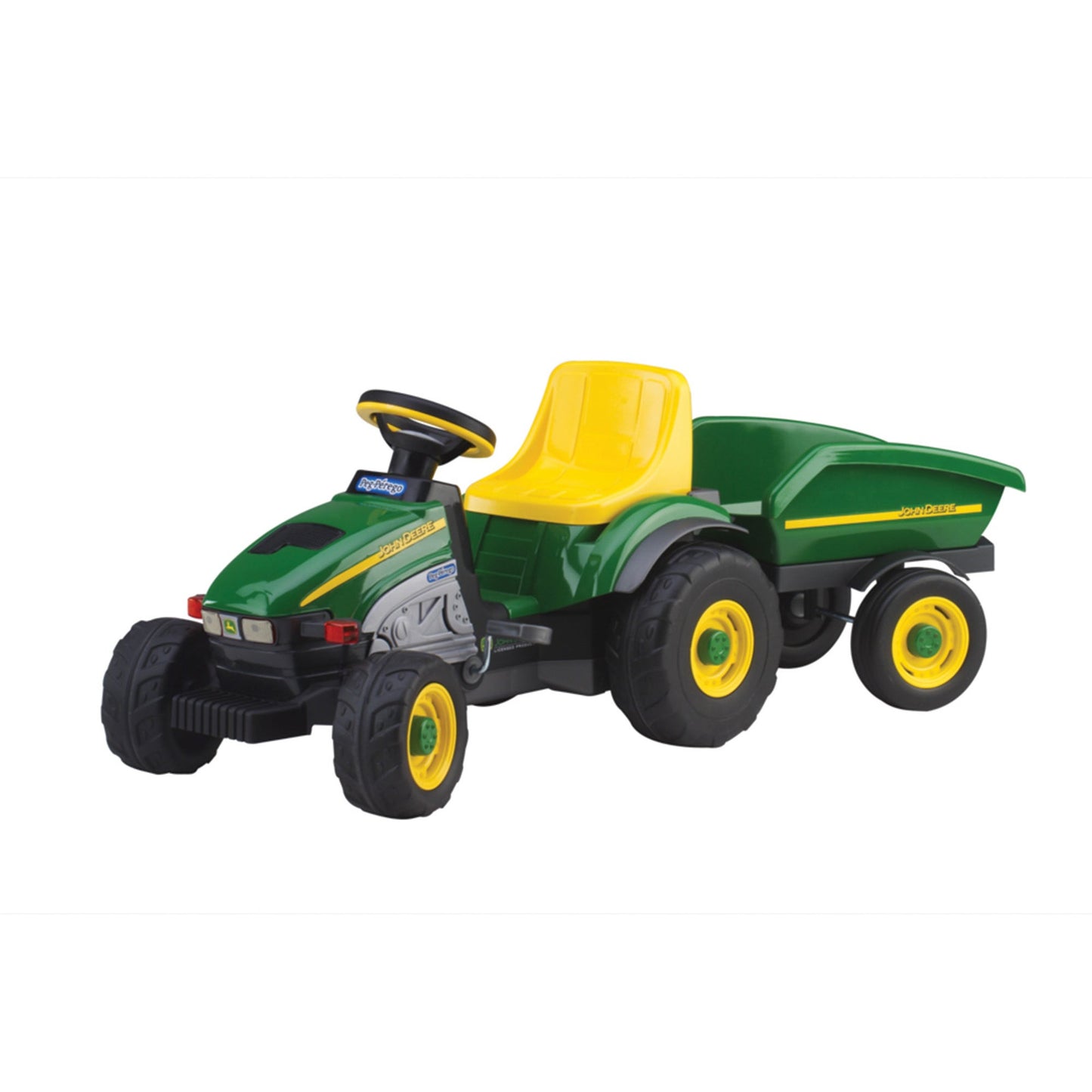 JOHN DEERE FARM TRACTOR WITH TRAILER PEDAL POWERED RIDE-ON