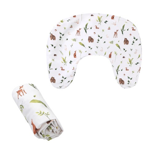 New Boppy Nursing Pillow Cover, Neutral Plants and Animals