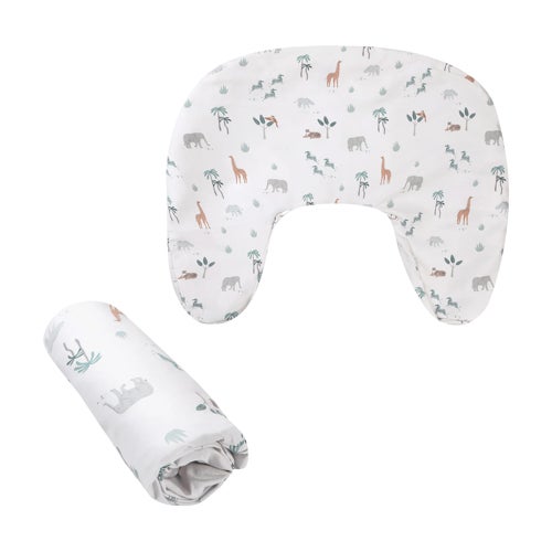 New Boppy Nursing Pillow Cover, Sand Safari Animals