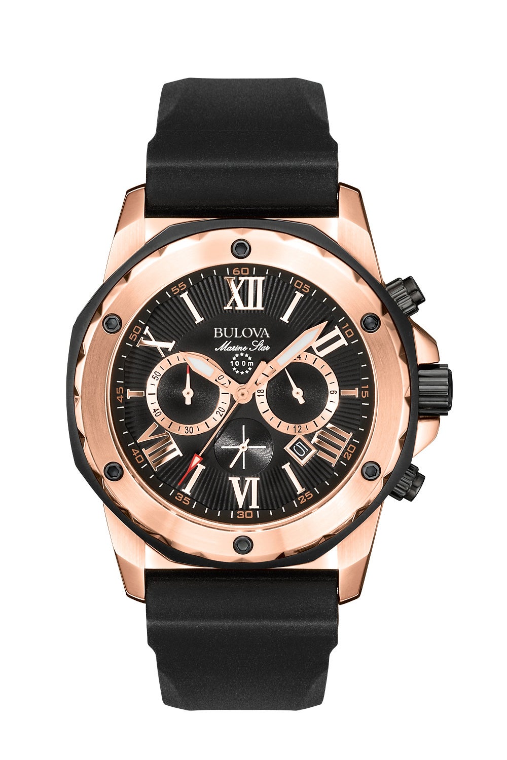 MARINE STAR MENS RUBBER BAND WATCH DIAL