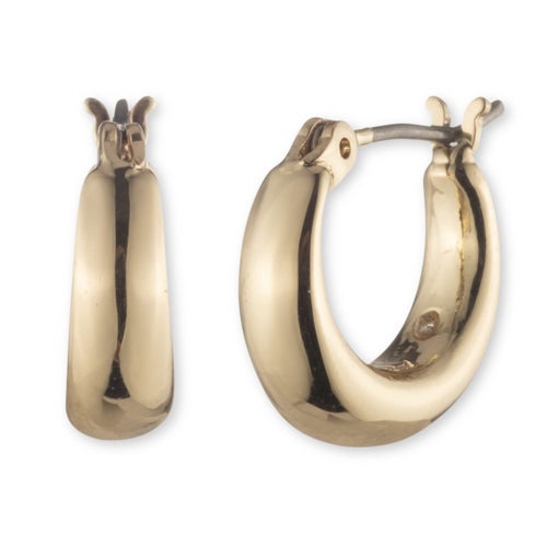 Sculpted Hoop Earrings Gold