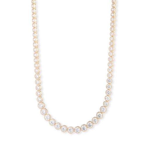 Lauren CZ Tennis Necklace Gold