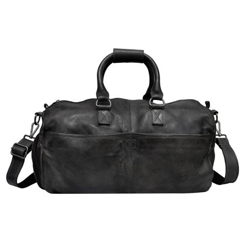 Charleston Leather Duffel/Carry-On Black