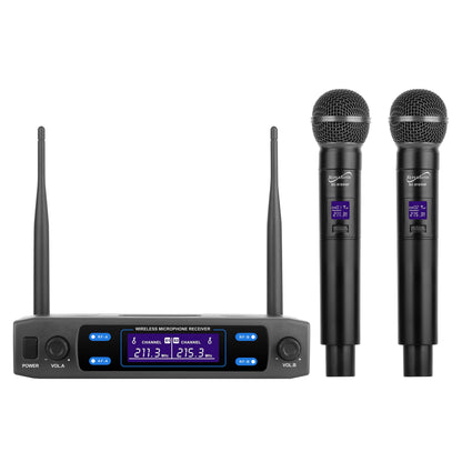 PROFESSIONAL VHF DUAL FIXED CHANNEL WIRELESS MICROPHONE SYSTEM