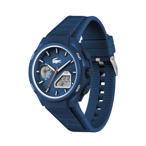 Mens LC33 Ana-Digi Navy Silicone Strap Watch Navy Dial
