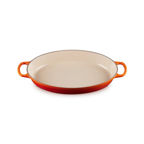 3qt Signature Cast Iron Oval Baker Cerise