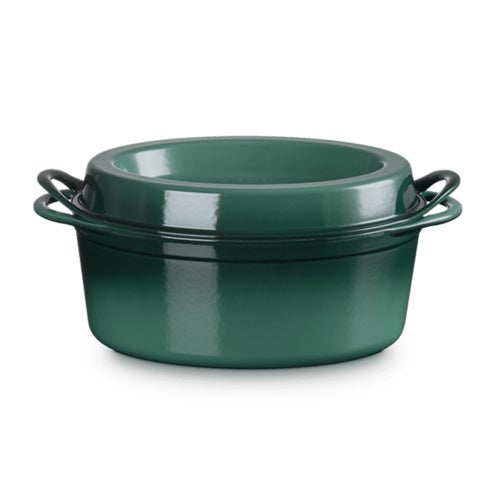 7.75qt Traditional Cast Iron Oval Doufeu Artichaut