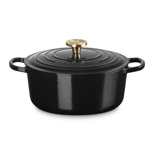 5.5qt Signature Cast Iron Round Dutch Oven Onyx