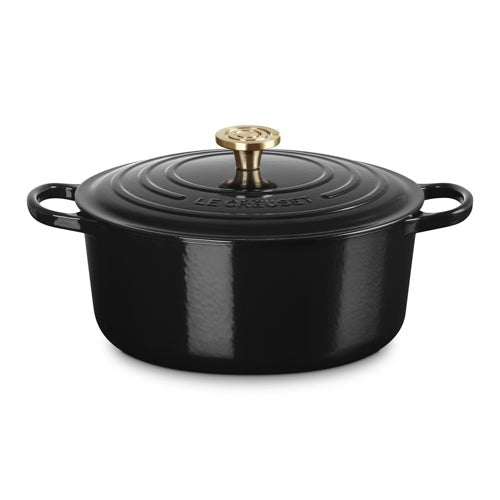 7.25qt Signature Cast Iron Round Dutch Oven Onyx