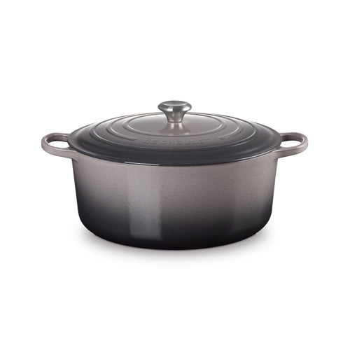 13.25qt Signature Cast Iron Round Dutch Oven Oyster