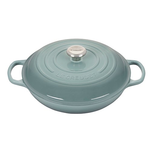 3.5qt Signature Cast Iron Braiser Sea Salt