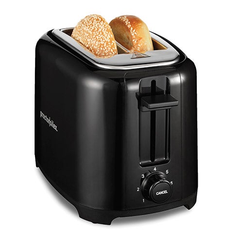 2 Slice Wide Slot Toaster Black