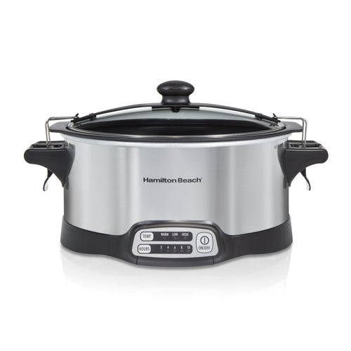 6qt Stay or Go Sear & Cook Programmable Slow Cooker Silver