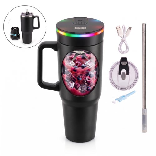 Steel Cordless Portable Blender Black