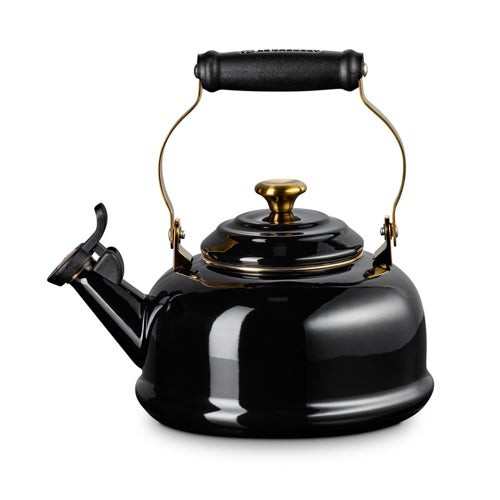 1.7qt Classic Whistling Kettle w/ Light Gold Knob Onyx